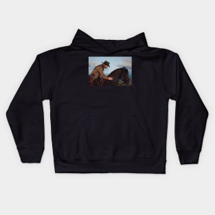 Raven black shire Kids Hoodie